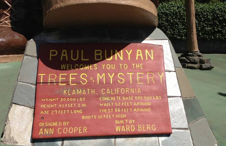 Trees Of Mystery Paul Bunyan Sign