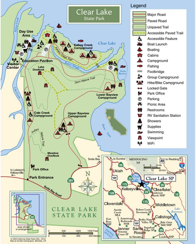 Clear Lake State Park Map