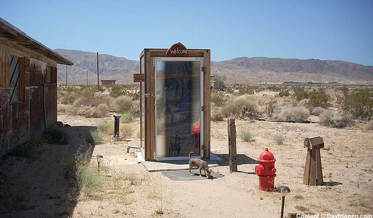 Glass Outhouse Art Gallery 29 Palms California