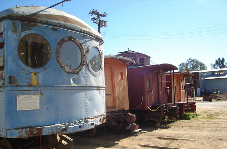 Historic trolley cars Orange Empire Museum