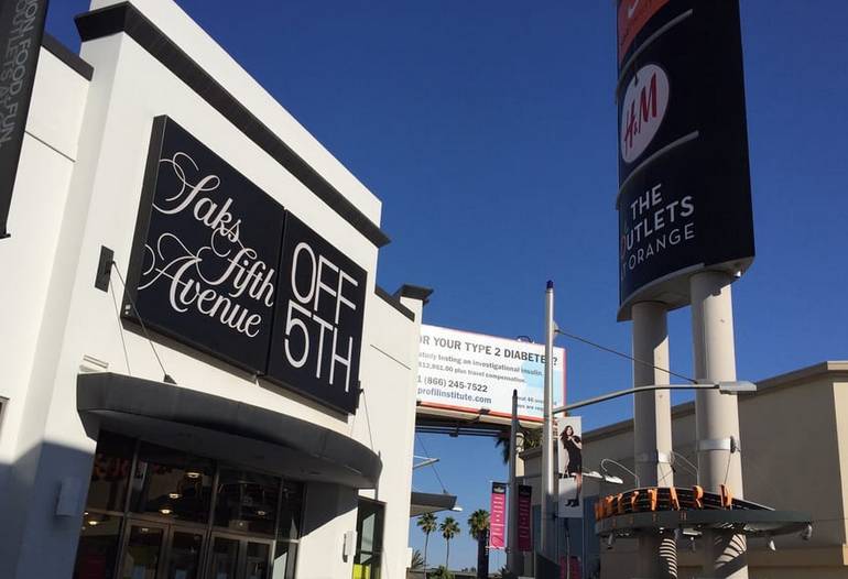 Saks Fifth Avenue Off 5th at Orange Outlet Mall, CA