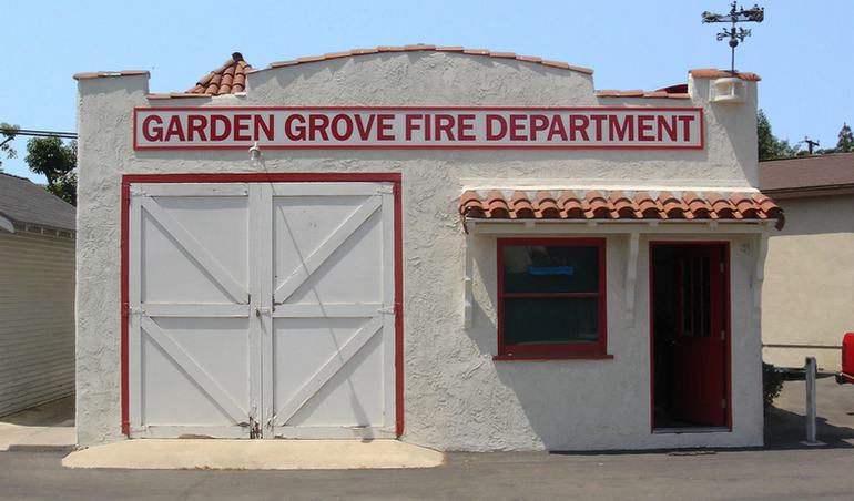Replica of of the first fire station in Garden Grove