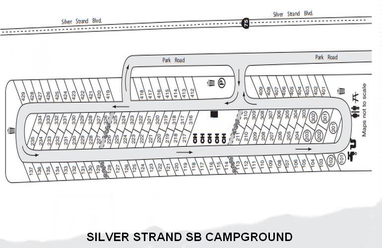 Silver Strand State Beach Rv Park Map Silver Strand State Beach San Diego Beach Camping