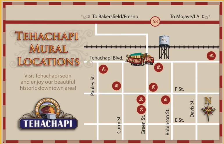 Tehachapi Murals Map
