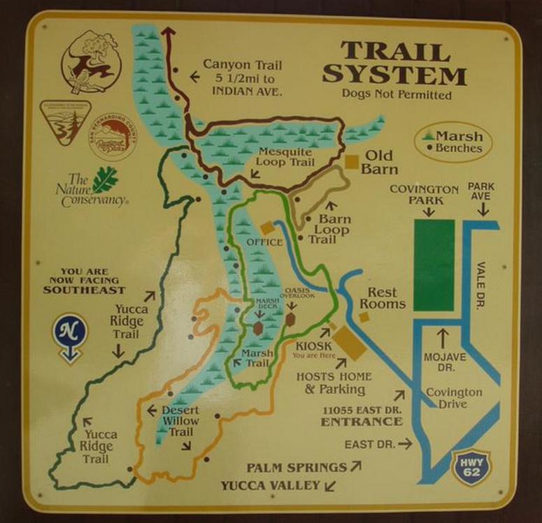 Big Morongo Canyon Preserve Trail Map
