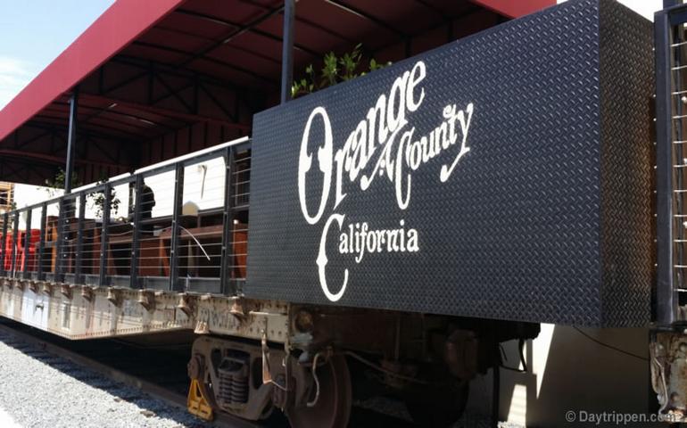 Anaheim Packing House Outdoor Dining Train Car