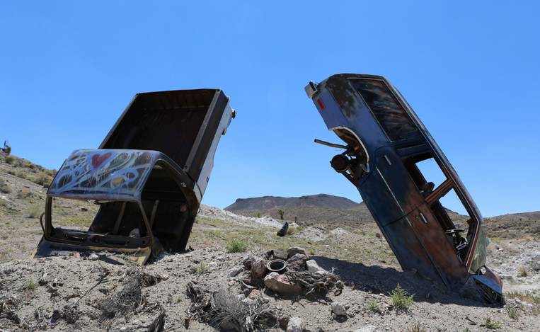 Junk Cars in the Sand