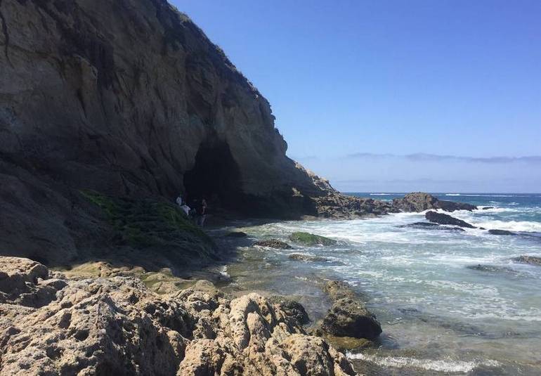 1000 Steps Beach Cave Entrance at high tide