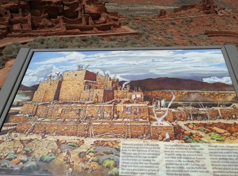 Wupatki Pueblo Then and Now