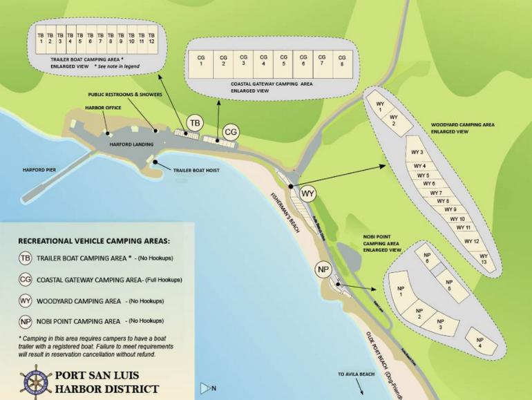 Port San Luis Harbor Campground Map