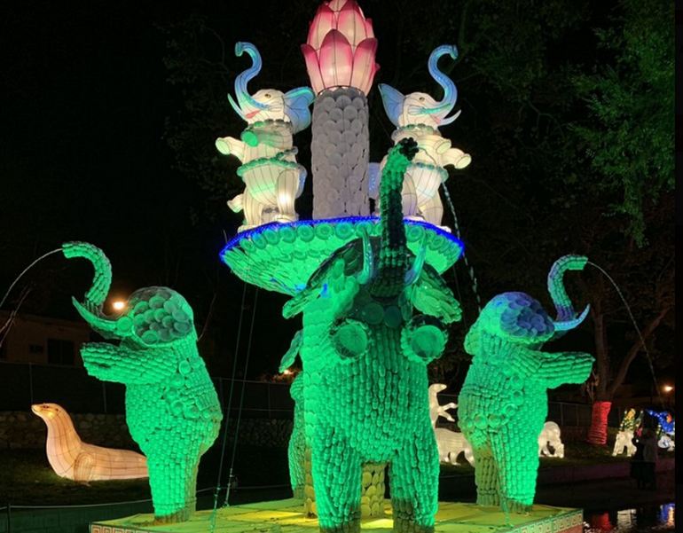 Elephant Lantern Display