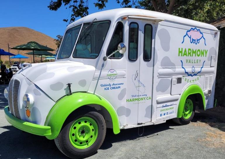 Harmony Valley Creamery Ice Cream Truck.